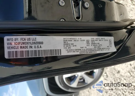 2020 Jeep Cherokee Limited из США, поврежденный, VIN 1C4PJMDX1LD620900